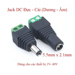 Dc,Jack dc nối nguồn đực - 1v - 40v, ack 12v - j